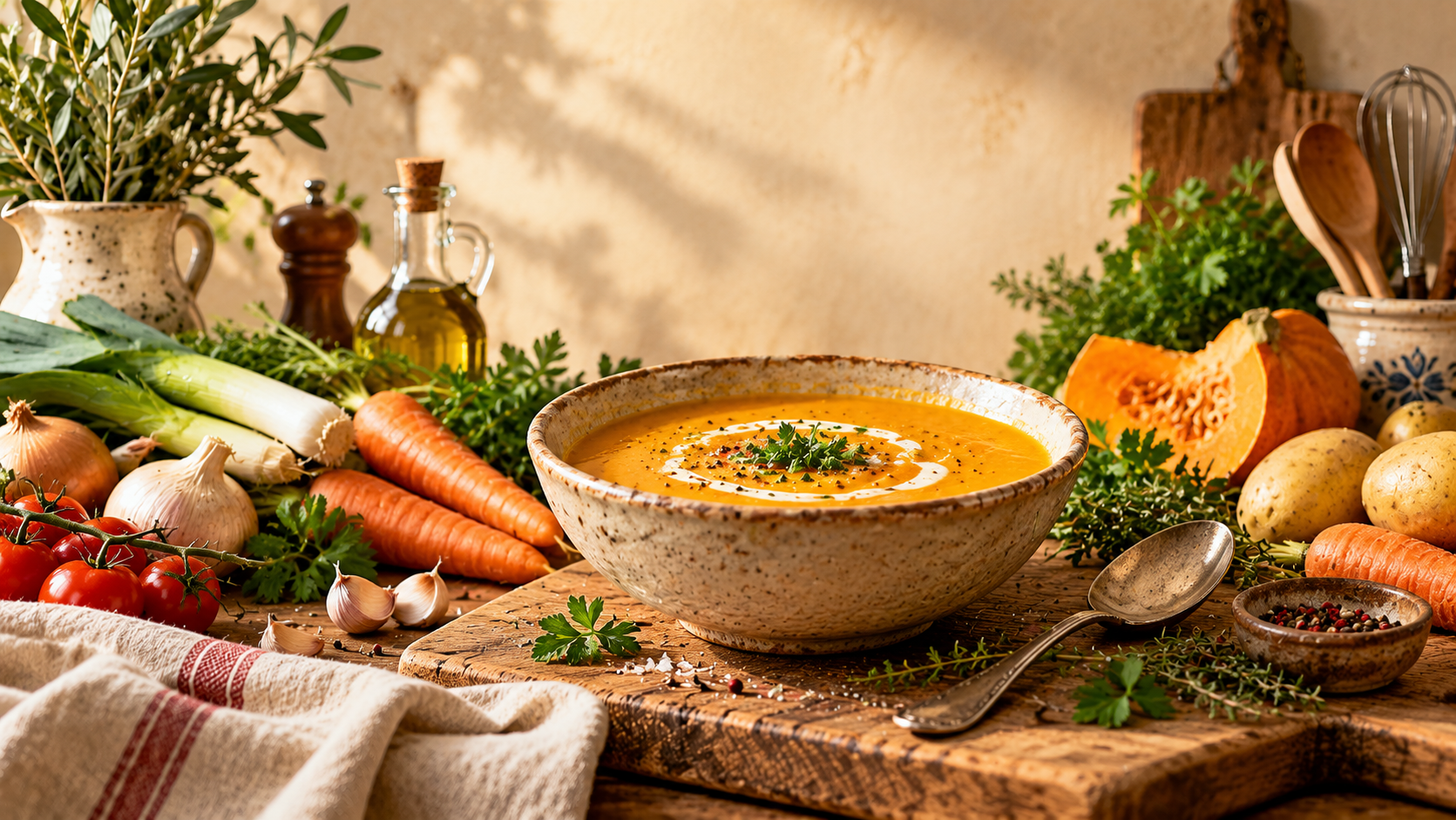 Petite soupe automnale de Mati qui fini en velouté!